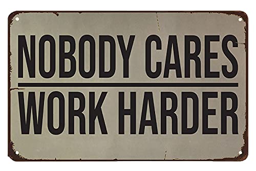Home Gym Design Ideas - Vintage Funny Metal Tin Sign Nobody