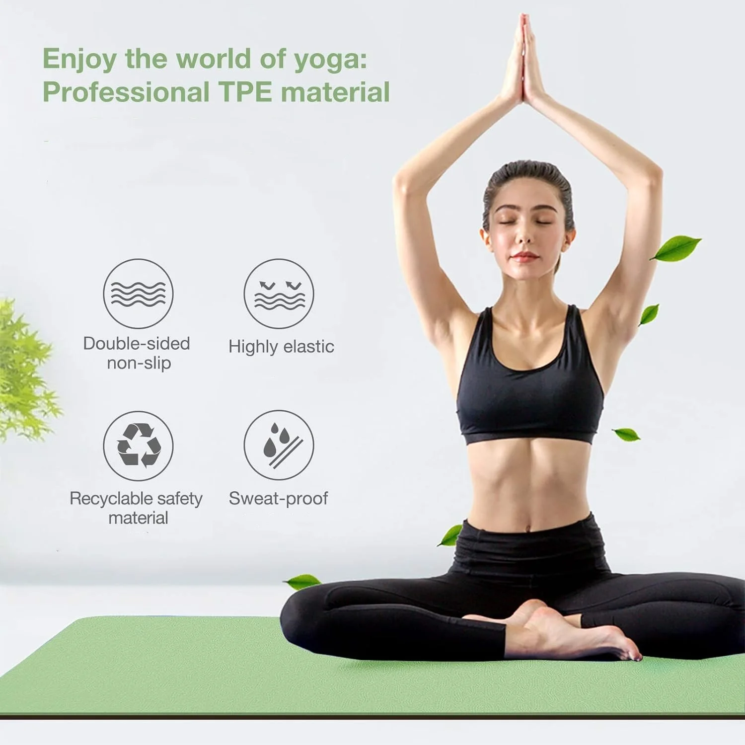 TPE yoga mat is environmentall - Gymnastics Mat Thick 评论和价格