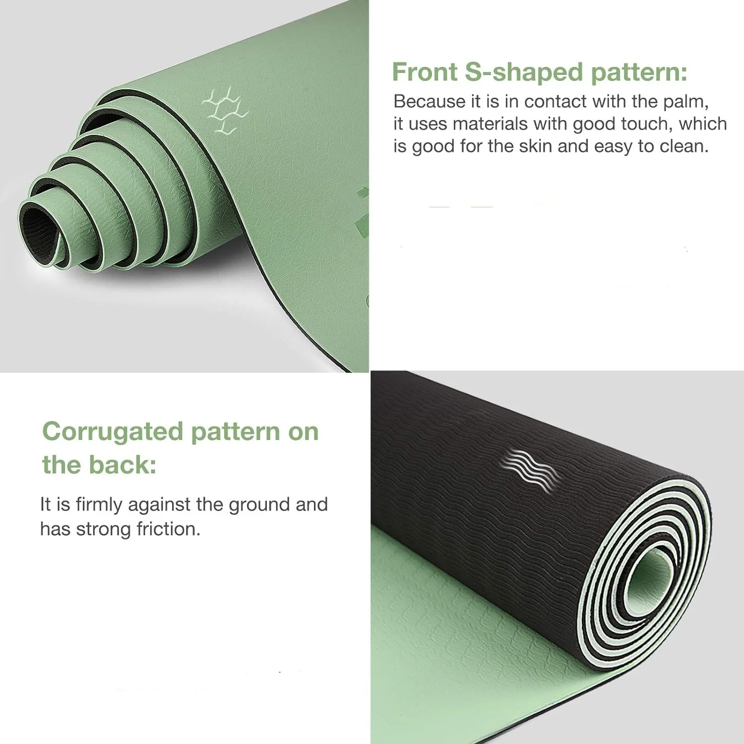 TPE yoga mat is environmentall - Gymnastics Mat Thick 评论和价格