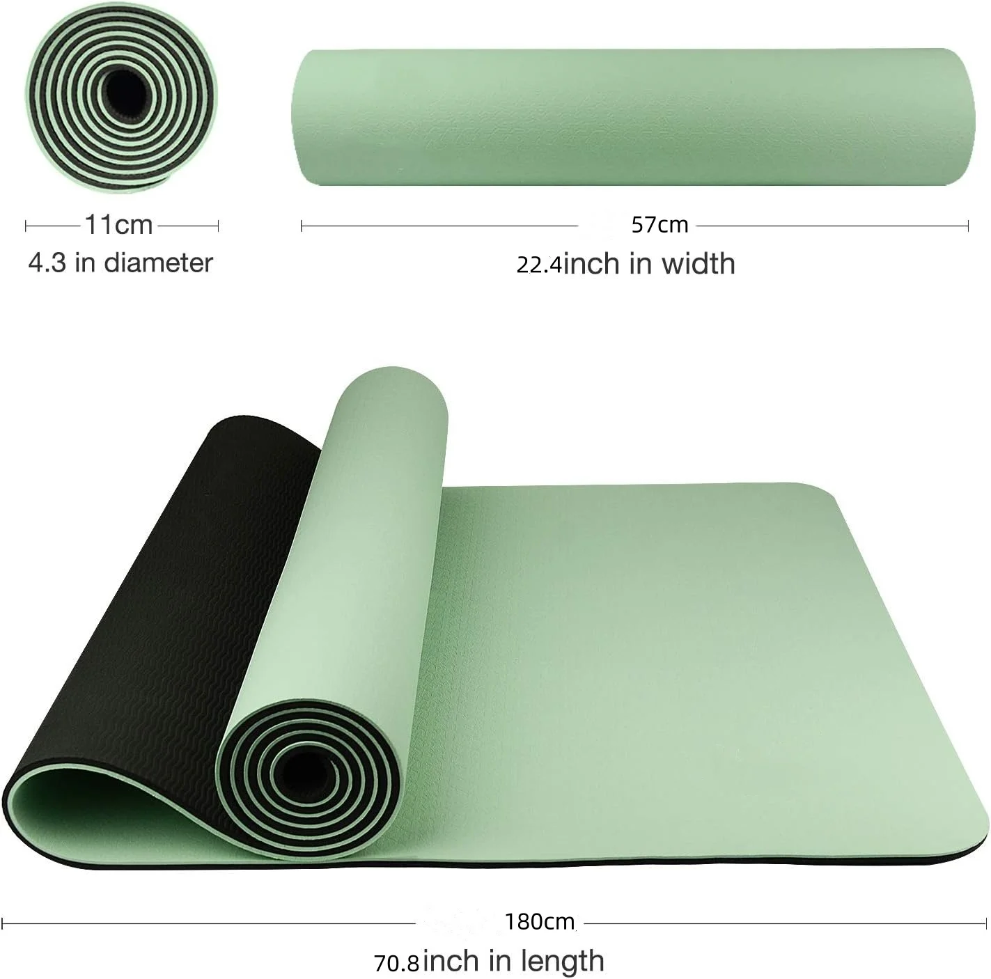 TPE yoga mat is environmentall - Gymnastics Mat Thick 评论和价格
