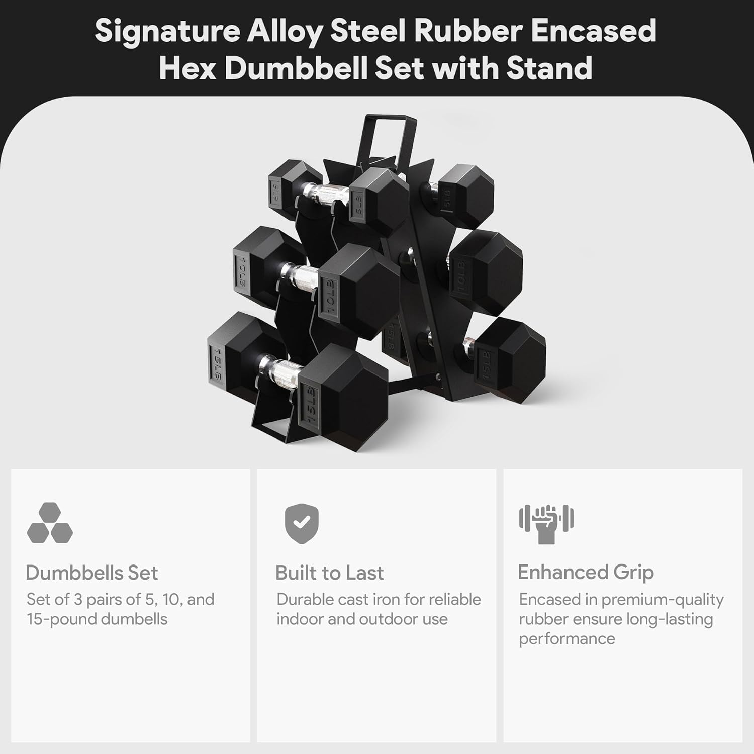 Home Gym Exercise, Rubber Enca - Home Gym Dumbbell Set 评论和价格