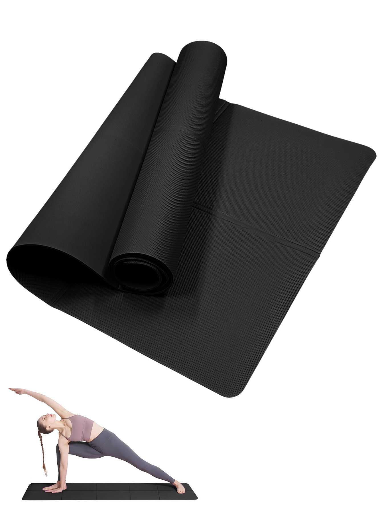 Foldable Yoga Mat Black Eco Fr - Gymnastics Mat Thick 评论和价格