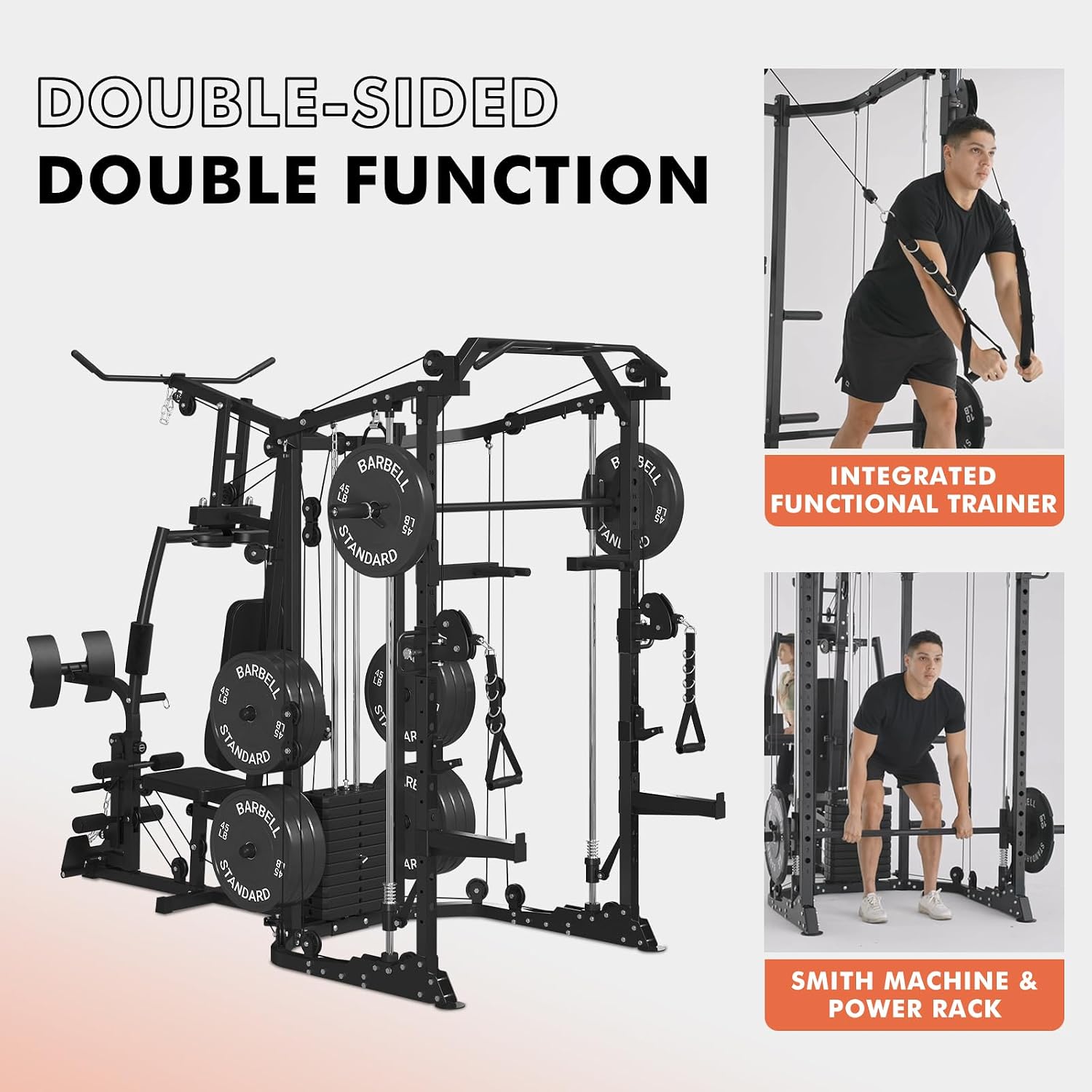 Dual-Station SmithΔ Machine Po - Home Gym With Smith Machine 评论和价格