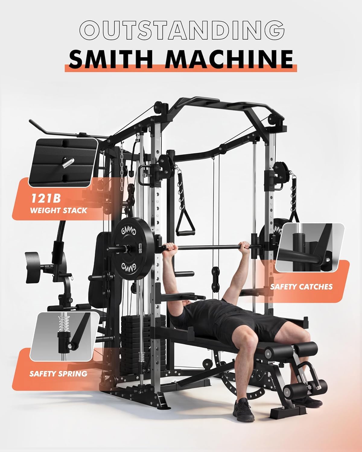 Dual-Station SmithΔ Machine Po - Home Gym With Smith Machine 评论和价格