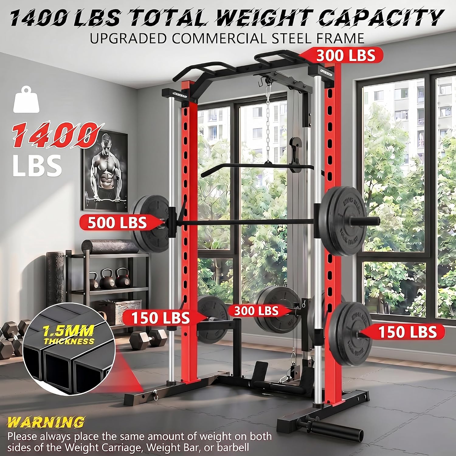 All-in-One Smith Machine Power - Home Gym With Smith Machine 评论和价格